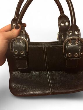 Vintage black Leather Handbag